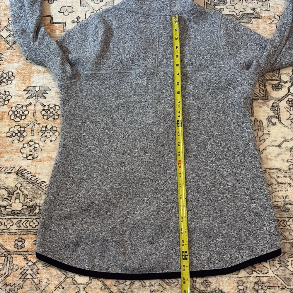 NIKE L Full Zip Fleece Summit Jacket Heather Grey & Black Zipper